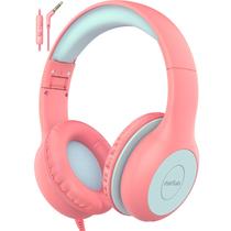 Fones de ouvido EarFun Kids com fio com microfone 85/94dB rosa