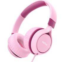 Fones de ouvido EarFun S1 Kids dobráveis com fio, limite de volume de 85 dB, rosa