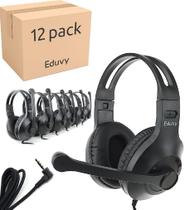 Fones de ouvido Eduvy Expired com microfone para sala de aula (pacote com 12) Fones de ouvido Eduvy Expired com microfone para sala de aula (pacote com 12)