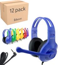 Fones de ouvido Eduvy Expired com microfone para sala de aula (pacote com 12)