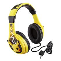 Fones de Ouvido eKids Pokémon Pikachu com Fio - Conector P2 (3,5mm)