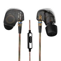 Fones de Ouvido Esportivos KZ ATE Hi-Fi IEM com Microfone - Gancho de Cobre e Pontas de Espuma