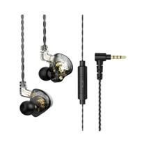 Fones De Ouvido Estéreo HiFi Com Fio QKZ AK6 pro Com Microfone, Chamada HD, Entrada AUX De 3,5mm,