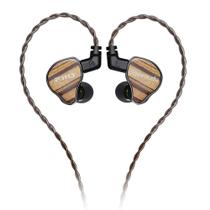 Fones de ouvido FiiO JH13 híbridos 1DD+2BA com faceplate de madeira