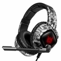 Fones de ouvido Gamer Onikuma K19 RGB com cancelamento de ruído - Grey Camo - Generic