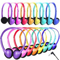 Fones de ouvido GDBOMA Kids Wired, pacote com 24, 3,5 mm, multicoloridos Fones de ouvido GDBOMA Kids Wired, pacote com 24, 3,5 mm, multicoloridos