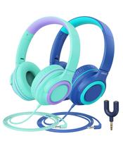 Fones de ouvido iClever HS22 Kids com divisor de compartilhamento de volume 85dBA Fones de ouvido iClever HS22 Kids com divisor de compartilhamento de volume 85dBA