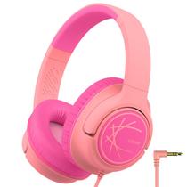 Fones de ouvido iClever Kids com cabo 85dBA Safe Volume Pink Fones de ouvido iClever Kids com cabo 85dBA Safe Volume Pink