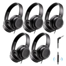 Fones de ouvido iClever Kids, pacote com 5 unidades, 85dBA, volume limitado Fones de ouvido iClever Kids, pacote com 5 unidades, 85dBA, volume limitado