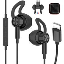 Fones de Ouvido iMangoo MFi Lightning com Fio Preto Fones de Ouvido iMangoo MFi Lightning com Fio Preto