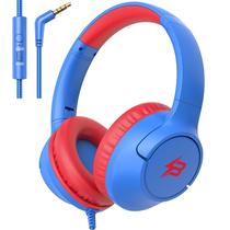 Fones de ouvido infantis Botesty Sound com cabo, limite de volume, azul