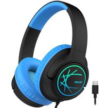 Fones de ouvido infantis iClever Upgrade USB C 85dBA Safe Volume Fones de ouvido infantis iClever Upgrade USB C 85dBA Safe Volume