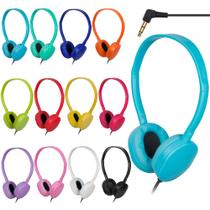 Fones de ouvido infantis para sala de aula TJZXGUI, pacote com 12, multicoloridos Fones de ouvido infantis para sala de aula TJZXGUI, pacote com 12, multicoloridos