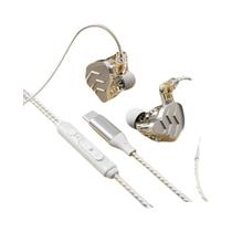 Fones De Ouvido Intra-auriculares 15D Super Bass Com Microfone, Conector AUX De 3,5mm E Tipo-C Para