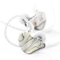 Fones de Ouvido Intra-auriculares BASN MMCX com Triplo Driver - Graves Enriquecidos - Branco