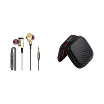 Fones De Ouvido Intra-auriculares Dinâmicos Hi-Fi Com Dupla Bobina Móvel, Conector AUX De 3,5mm,