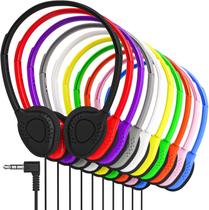 Fones de ouvido intra-auriculares Maeline Bulk, pacote com 10, multicoloridos