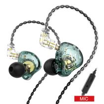 Fones de ouvido intra-auriculares mt1 3.5mm, com fio, som estéreo, alta fidelidade para graves - SZKOSTON Earphone Store