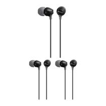 Fones de Ouvido Intra-auriculares Sony MDR-EX15LP Preto Pacote com 3 Fones de Ouvido Intra-auriculares Sony MDR-EX15LP Preto Pacote com 3