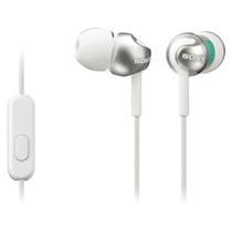 Fones de Ouvido Intra-auriculares Sony MDREX110APW com Microfone - Branco Metálico
