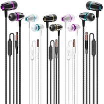 Fones de ouvido Kirababy, pacote com 3 fones de ouvido com microfone para iOS/Android
