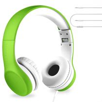 Fones de ouvido LilGadgets Connect+ Wired Kids com microfone verde