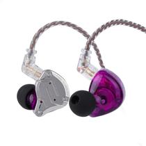 Fones de ouvido Linsoul KZ ZS10 Pro 5 Driver HiFi com fio com cabo roxo