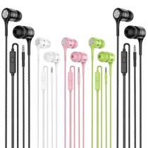 Fones de ouvido LWZCAM com microfone e fio, Heavy Bass, pacote com 5 Fones de ouvido LWZCAM com microfone e fio, Heavy Bass, pacote com 5