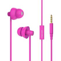 Fones de ouvido MAXROCK Super Mini Total Soft Silicon com microfone rosa Fones de ouvido MAXROCK Super Mini Total Soft Silicon com microfone rosa