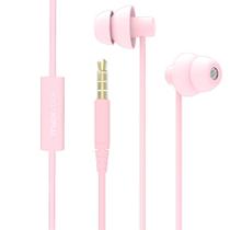 Fones de ouvido MAXROCK Total Soft Silicon com microfone Jack de 3,5 mm rosa Fones de ouvido MAXROCK Total Soft Silicon com microfone Jack de 3,5 mm rosa
