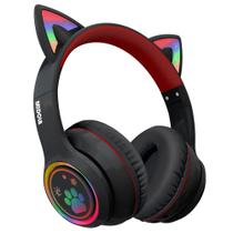 Fones de ouvido MIDOLA Cat Ear Bluetooth 5.3 sem fio 60H pretos Fones de ouvido MIDOLA Cat Ear Bluetooth 5.3 sem fio 60H pretos