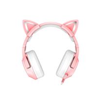 Fones de ouvido Onikuma K9 Gamer Cat LED Lights Pink Cat Ear Fones de ouvido Onikuma K9 Gamer Cat LED Lights Pink Cat Ear