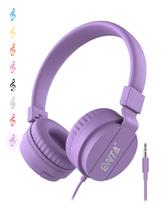 Fones de ouvido ONTA Kids para meninos e meninas com fio roxo