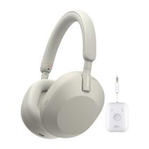 Fones de Ouvido Over-Ear Sem Fio com Cancelamento de Ruído Sony WH-1000XM5 (Prata) Pacote com Transmissor de Áudio Bluetooth (2 Itens) Fones de Ouvido Over-Ear Sem Fio com Cancelamento de Ruído Sony WH-1000XM5 (Prata) Pacote com Transmissor de Áudio Bluetooth (2 Itens)