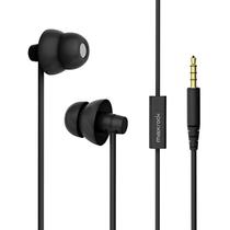 Fones de ouvido para dormir MAXROCK Total Soft Silicon com microfone preto Fones de ouvido para dormir MAXROCK Total Soft Silicon com microfone preto