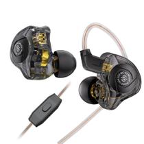 Fones de ouvido para jogos CCZ MC02 Monitor intra-auricular HiFi com microfone escuro Fones de ouvido para jogos CCZ MC02 Monitor intra-auricular HiFi com microfone escuro