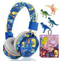 Fones de ouvido QearFun Dinosaur para crianças com microfone Bluetooth