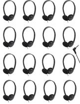 Fones de ouvido QWERDF: 16 pacotes descartáveis na orelha para sala de aula