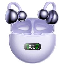 Fones de ouvido sem fio ABCDONG Open Ear Clip On com estojo de carregamento