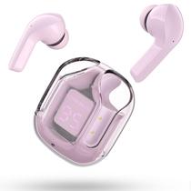Fones de ouvido sem fio ACEFAST T6 Bluetooth com ENC rosa com estojo