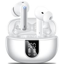 Fones de ouvido sem fio Aoslen 2023 HiFi Stereo 42Hs Playtime White Fones de ouvido sem fio Aoslen 2023 HiFi Stereo 42Hs Playtime White
