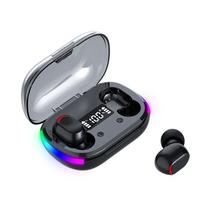 Fones de ouvido sem fio BD&M HiFi Digital LED Bluetooth 5.3 com estojo