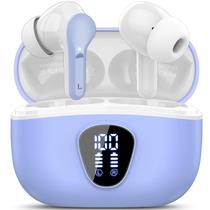 Fones de ouvido sem fio BESNOOW Bluetooth 5.4 HiFi Stereo Branco Roxo Fones de ouvido sem fio BESNOOW Bluetooth 5.4 HiFi Stereo Branco Roxo