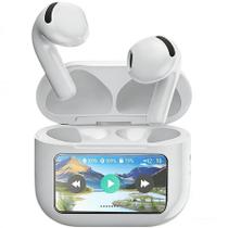 Fones de ouvido sem fio Bluetooth 5.4 com tela sensível ao toque e som Hi-Fi