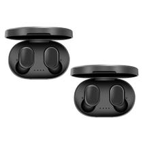 Fones de ouvido sem fio Bluetooth A6S, kit com 2 unidades