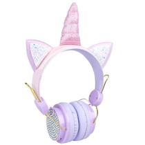 Fones de ouvido sem fio Bluetooth com faixa de cabeça ajustável Unicorn Fones de ouvido sem fio Bluetooth com faixa de cabeça ajustável Unicorn