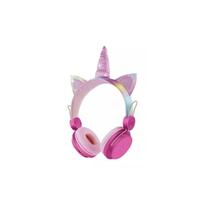 Fones de ouvido sem fio Bluetooth para meninas Pink Unicorn Design