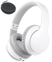 Fones de ouvido sem fio Bluetooth rockpapa E7 Over Ear, branco, cinza