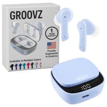 Fones de ouvido sem fio Bluetooth True Wireless Groovz 27h IPx4 azul-claro Fones de ouvido sem fio Bluetooth True Wireless Groovz 27h IPx4 azul-claro