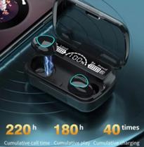 Fones De Ouvido Sem Fio Bluetooth V5.1 M10 Powerbank 2000, Cor: Preto, Cor Da Luz, Branco Fones De Ouvido Sem Fio Bluetooth V5.1 M10 Powerbank 2000, Cor: Preto, Cor Da Luz, Branco